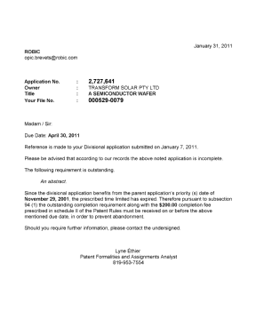 Document de brevet canadien 2727641. Correspondance 20101231. Image 1 de 1