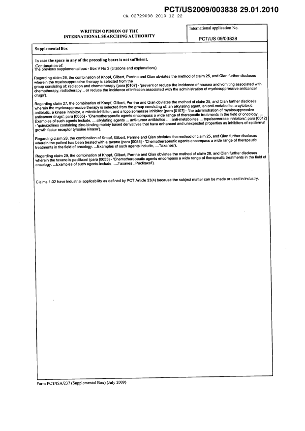 Canadian Patent Document 2729098. PCT 20091222. Image 14 of 14