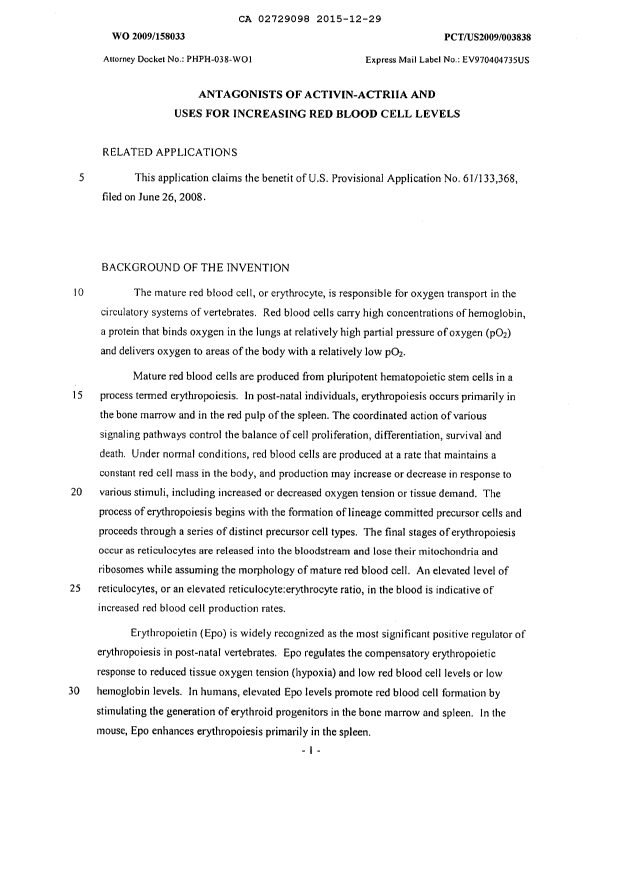 Canadian Patent Document 2729098. Description 20141229. Image 1 of 61