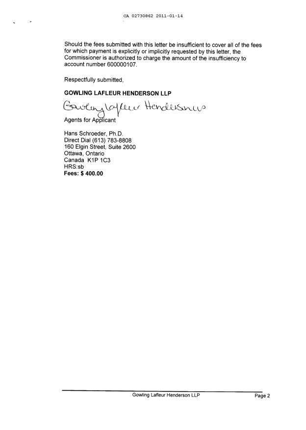 Canadian Patent Document 2730862. Assignment 20110114. Image 2 of 4