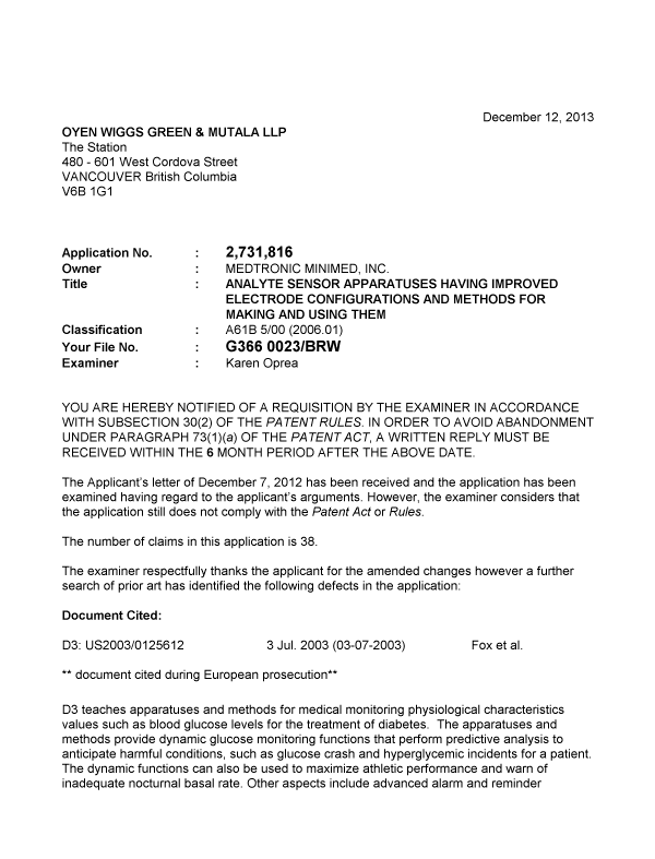 Document de brevet canadien 2731816. Poursuite-Amendment 20131212. Image 1 de 3