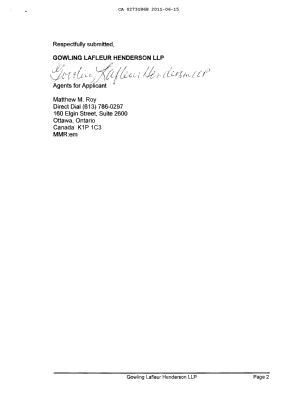 Document de brevet canadien 2731868. Correspondance 20101215. Image 2 de 2