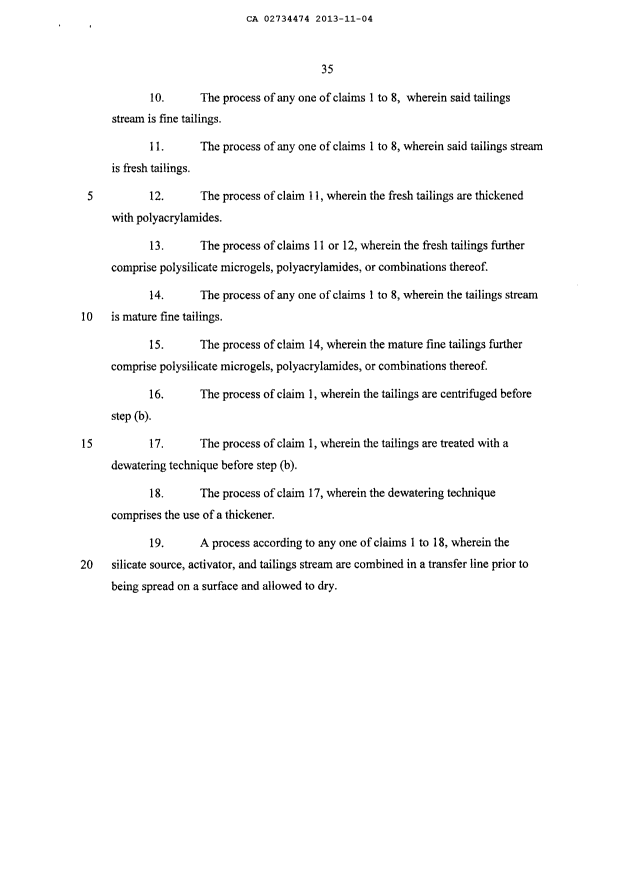 Document de brevet canadien 2734474. Revendications 20121204. Image 2 de 2
