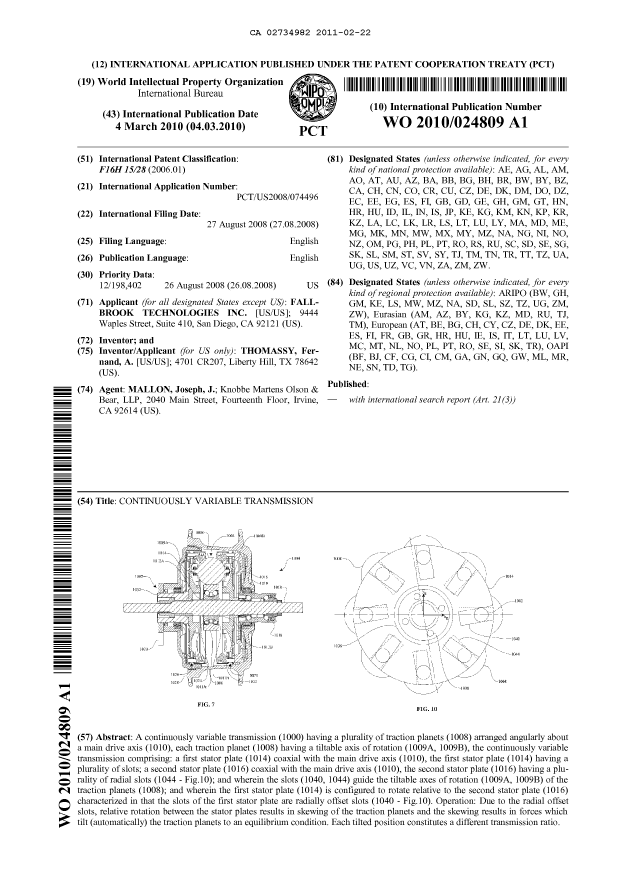 Canadian Patent Document 2734982. Abstract 20110222. Image 1 of 1