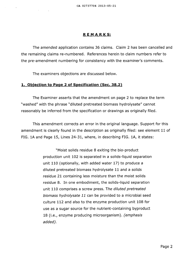 Document de brevet canadien 2737704. Poursuite-Amendment 20121221. Image 2 de 12