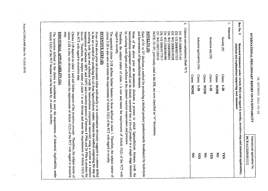 Document de brevet canadien 2738333. PCT 20101225. Image 3 de 3