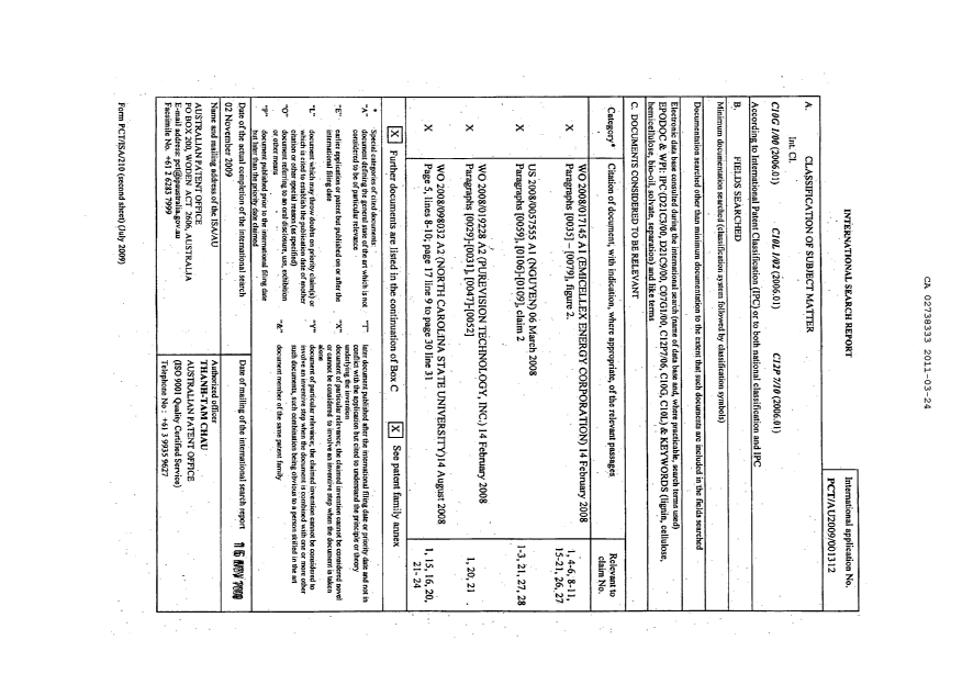 Document de brevet canadien 2738333. PCT 20110324. Image 1 de 13