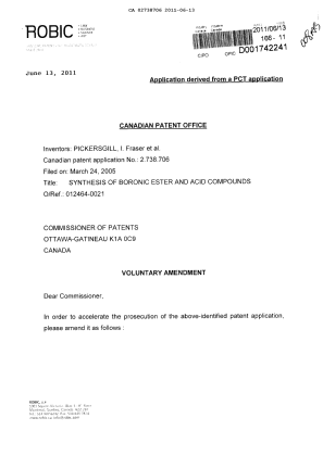 Canadian Patent Document 2738706. Prosecution-Amendment 20110613. Image 1 of 4