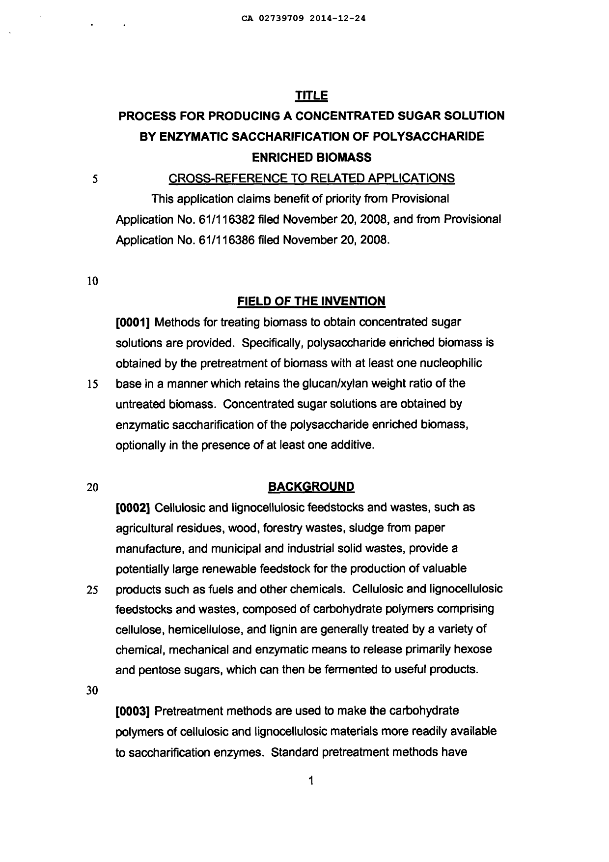 Canadian Patent Document 2739709. Description 20141224. Image 1 of 43