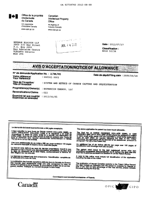 Document de brevet canadien 2739743. Taxes 20111208. Image 4 de 4