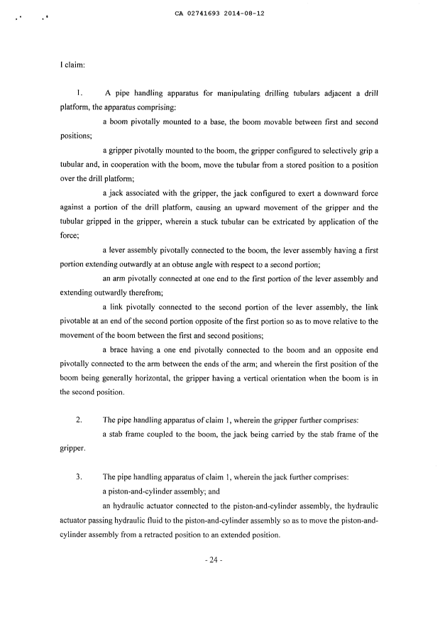 Document de brevet canadien 2741693. Revendications 20140812. Image 1 de 3