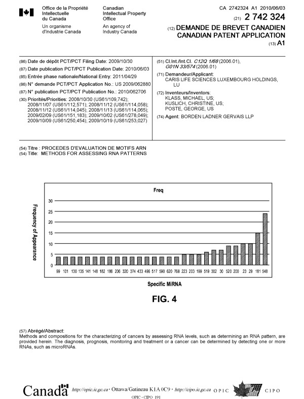 Document de brevet canadien 2742324. Page couverture 20120824. Image 1 de 1