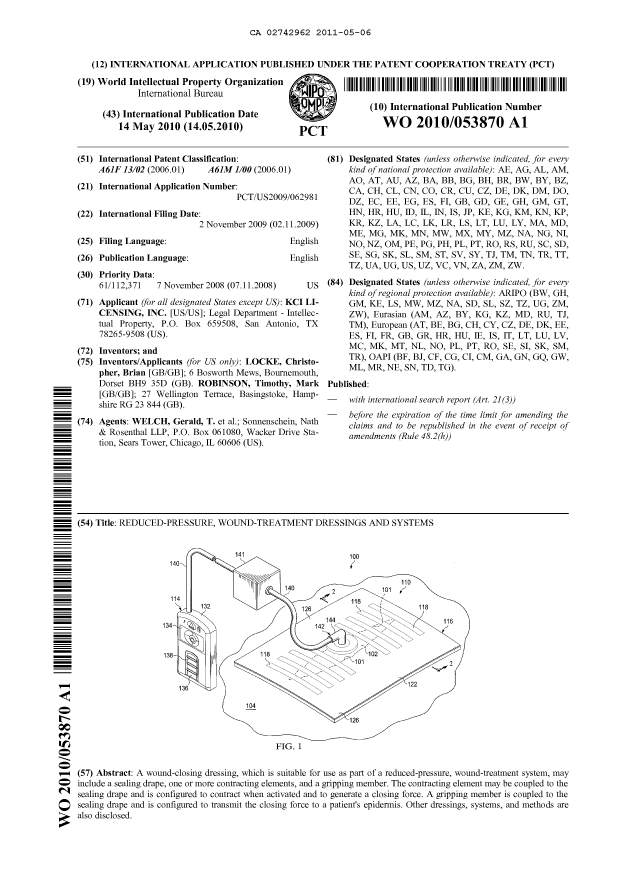 Document de brevet canadien 2742962. Abrégé 20110506. Image 1 de 1