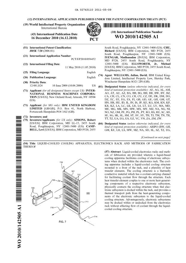 Document de brevet canadien 2743110. Abrégé 20110509. Image 1 de 2