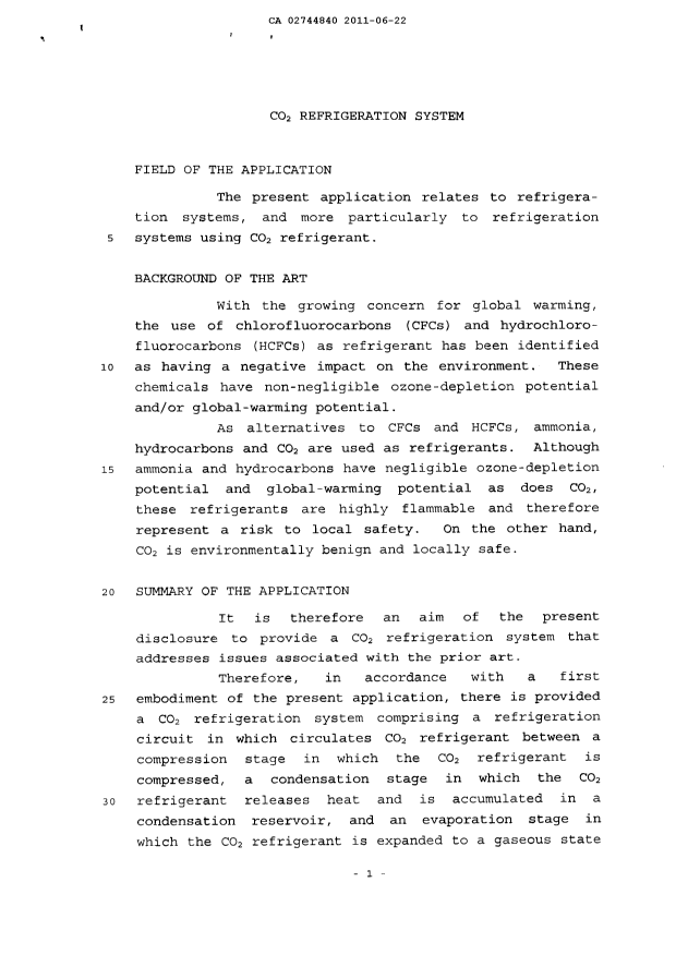 Document de brevet canadien 2744840. Description 20101222. Image 1 de 25