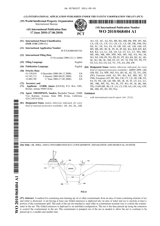 Document de brevet canadien 2745157. Abrégé 20101230. Image 1 de 1
