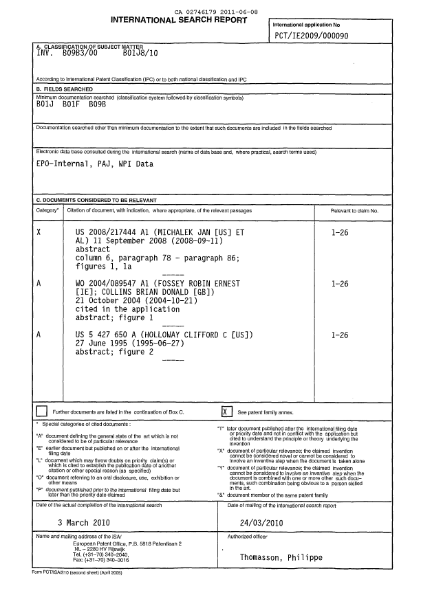 Document de brevet canadien 2746179. PCT 20110608. Image 1 de 7