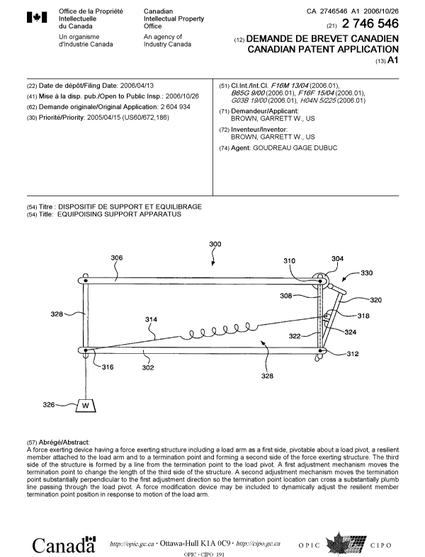 Canadian Patent Document 2746546. Cover Page 20110922. Image 1 of 1