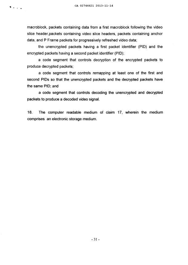 Document de brevet canadien 2746621. Revendications 20131114. Image 7 de 7