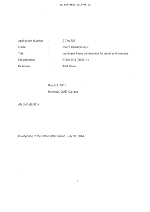 Document de brevet canadien 2748628. Poursuite-Amendment 20141210. Image 2 de 9