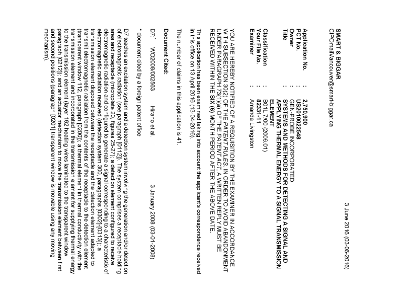 Canadian Patent Document 2750900. Prosecution-Amendment 20151203. Image 1 of 3