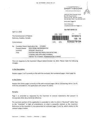 Canadian Patent Document 2750900. Prosecution-Amendment 20151213. Image 1 of 16