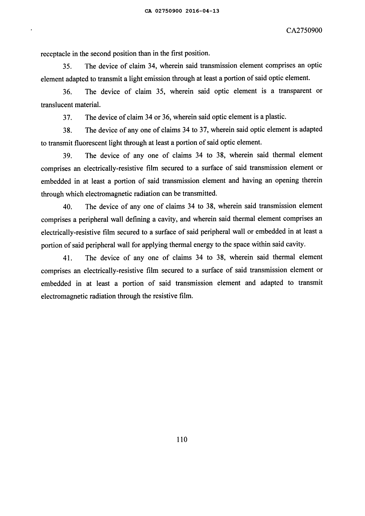 Document de brevet canadien 2750900. Revendications 20151213. Image 5 de 5