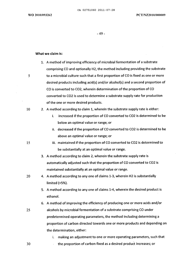 Document de brevet canadien 2751060. Revendications 20101228. Image 1 de 4