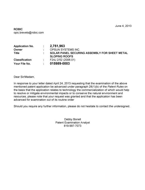 Document de brevet canadien 2751963. Poursuite-Amendment 20121204. Image 1 de 1