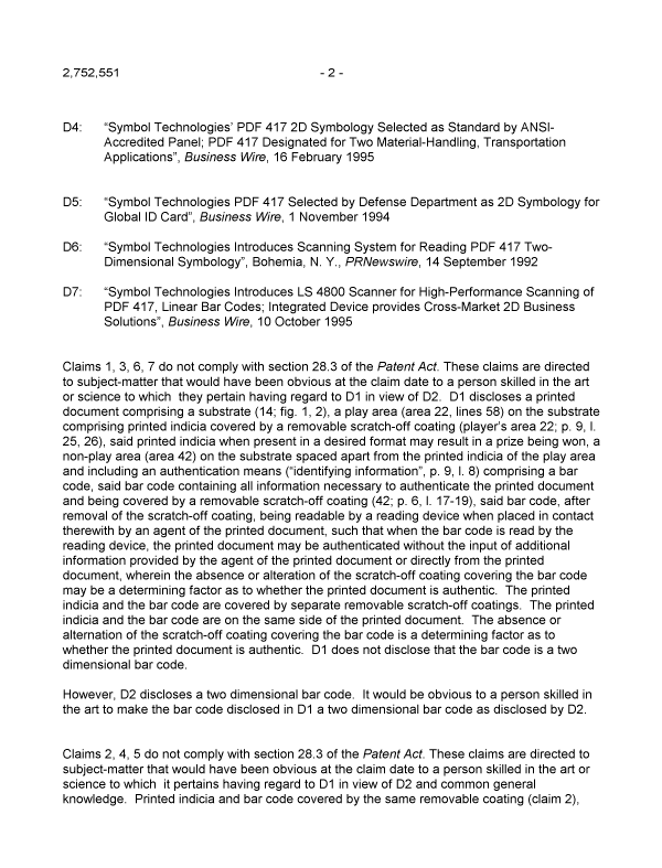 Canadian Patent Document 2752551. Prosecution-Amendment 20111219. Image 2 of 4