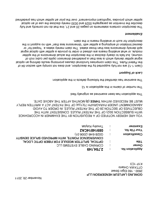 Document de brevet canadien 2754149. Poursuite-Amendment 20101229. Image 1 de 2