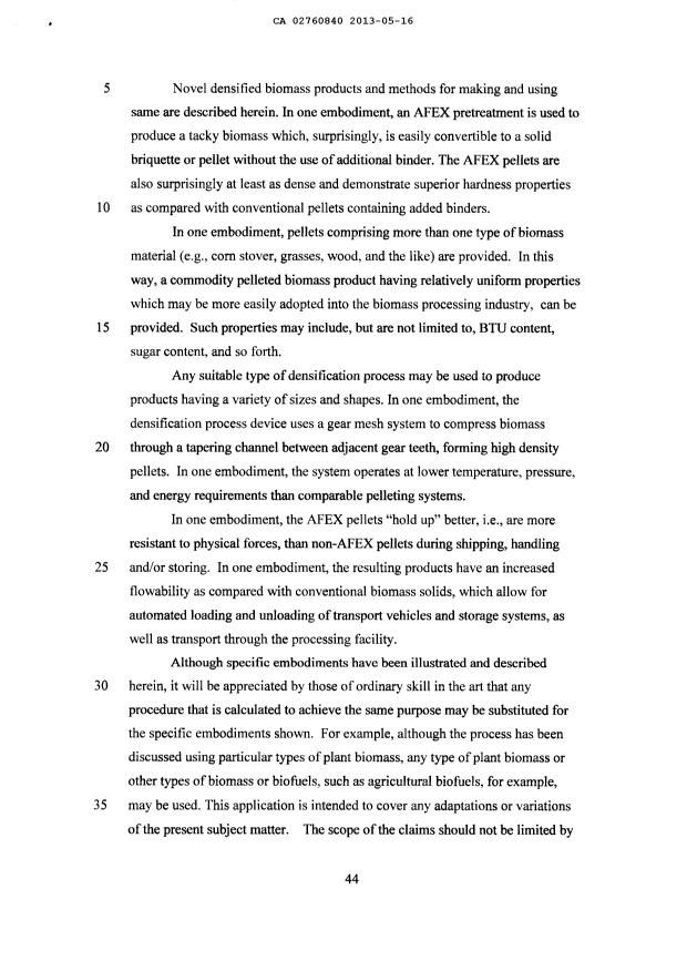 Document de brevet canadien 2760840. Description 20131210. Image 44 de 45