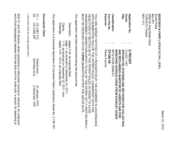Document de brevet canadien 2763021. Poursuite-Amendment 20111222. Image 1 de 3