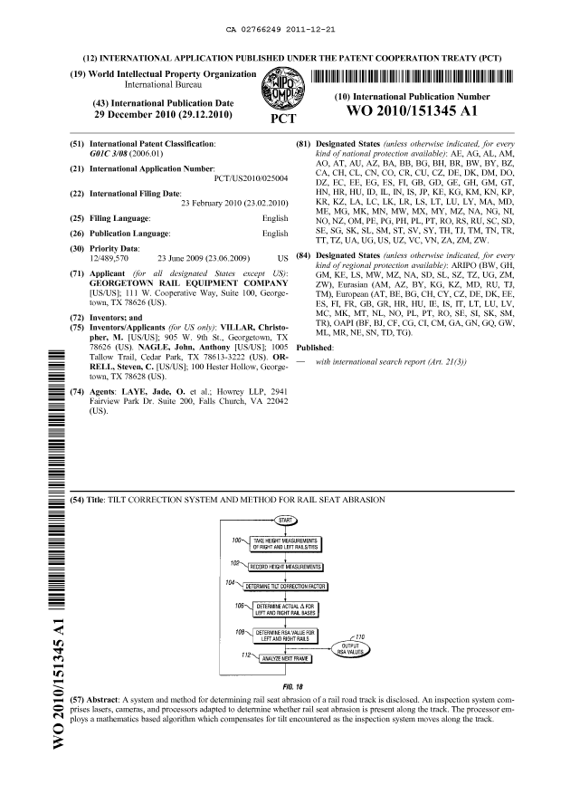 Document de brevet canadien 2766249. Abrégé 20101221. Image 1 de 1