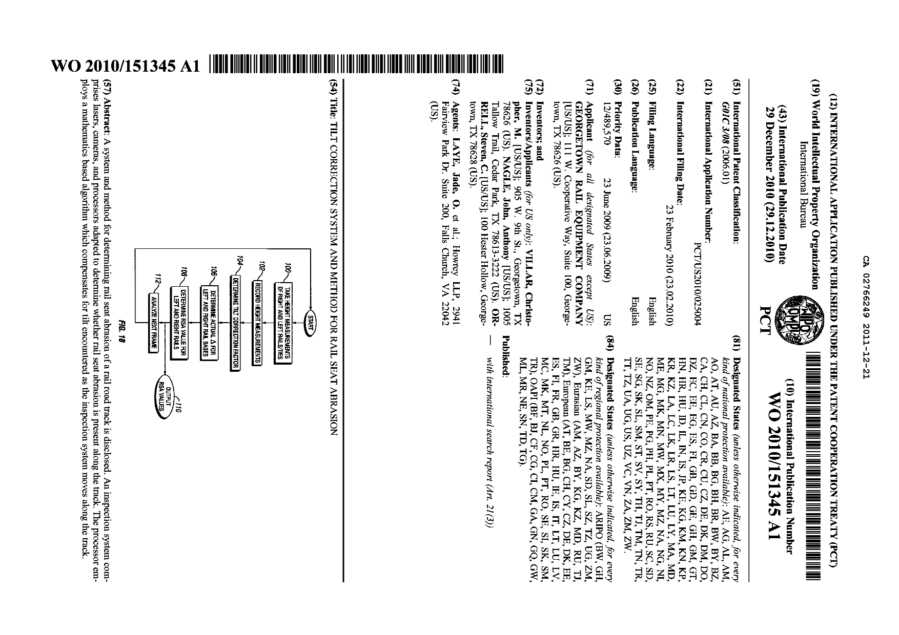 Document de brevet canadien 2766249. Abrégé 20101221. Image 1 de 1