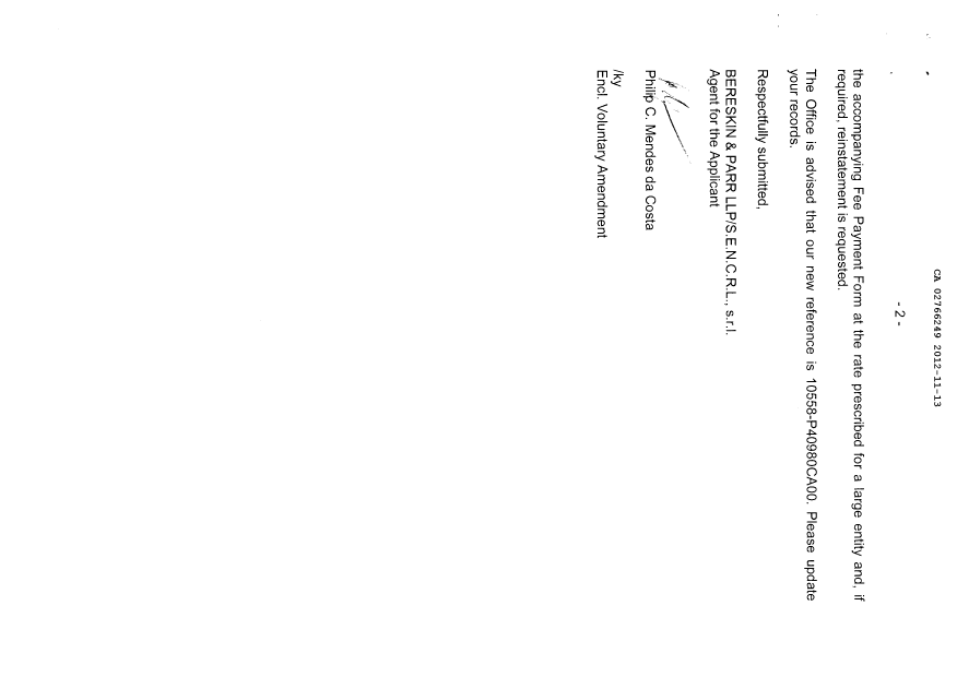 Document de brevet canadien 2766249. Poursuite-Amendment 20111213. Image 2 de 8