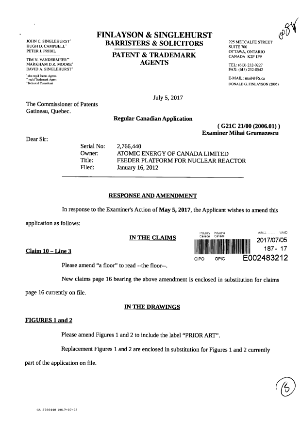 Canadian Patent Document 2766440. Prosecution-Amendment 20161205. Image 1 of 5