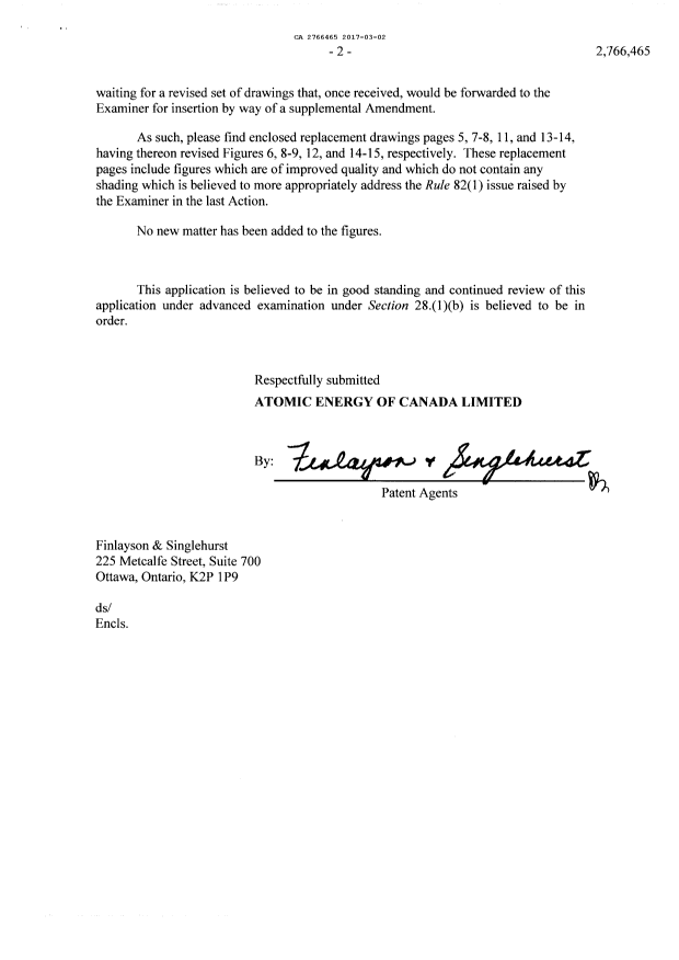 Document de brevet canadien 2766465. Poursuite-Amendment 20161202. Image 2 de 8