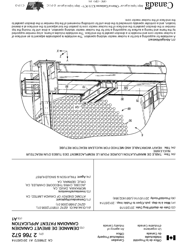 Canadian Patent Document 2766572. Cover Page 20111210. Image 1 of 1