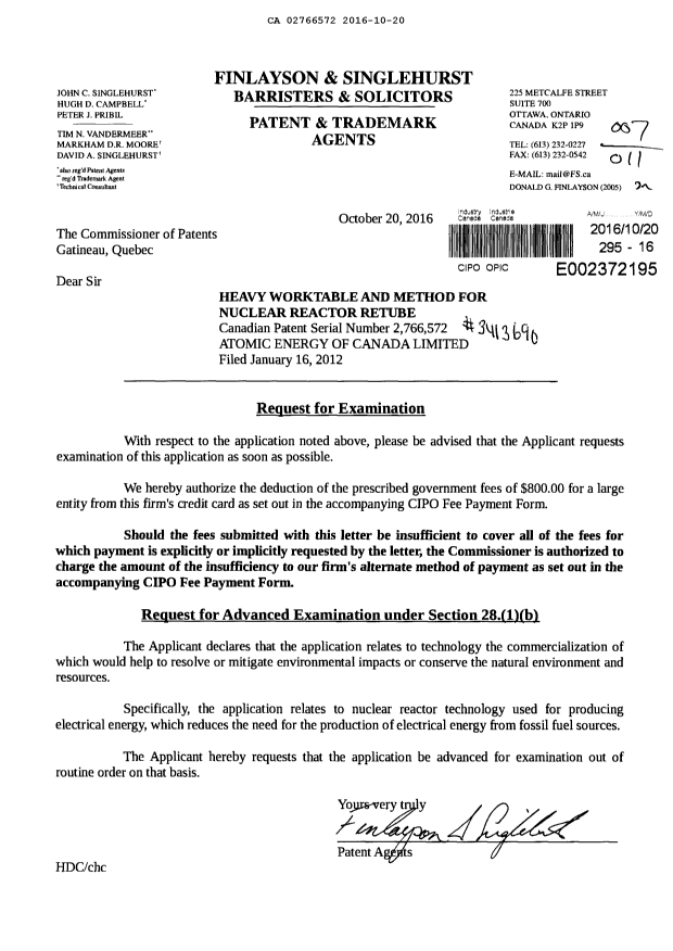 Document de brevet canadien 2766572. Poursuite-Amendment 20151220. Image 1 de 1