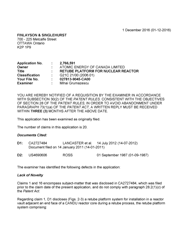 Document de brevet canadien 2766591. Poursuite-Amendment 20151201. Image 1 de 5