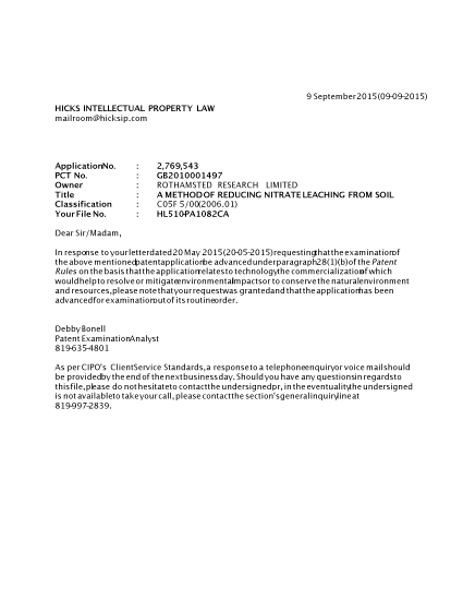 Canadian Patent Document 2769543. Prosecution-Amendment 20141209. Image 1 of 1
