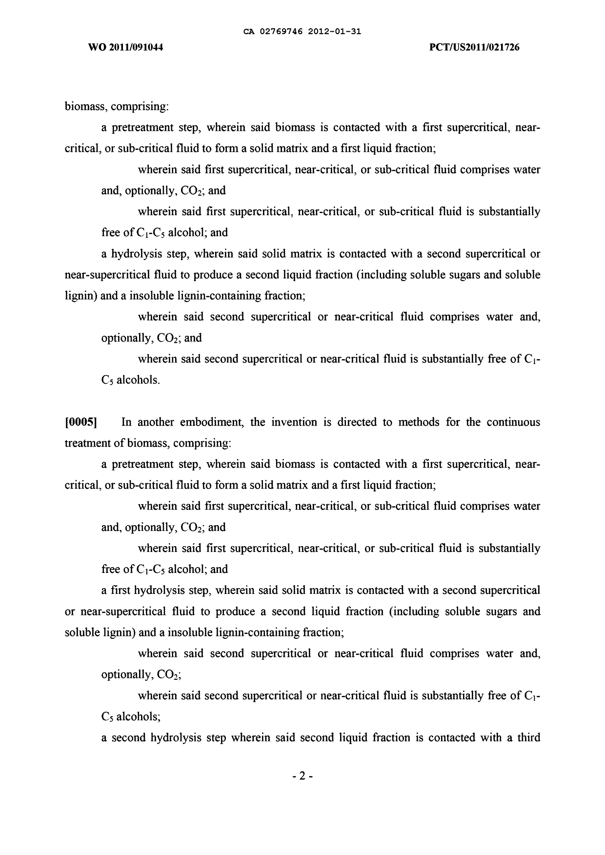 Canadian Patent Document 2769746. Description 20111231. Image 2 of 42