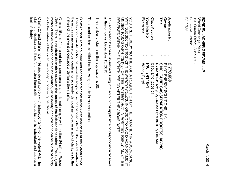 Document de brevet canadien 2770658. Poursuite-Amendment 20131207. Image 1 de 2