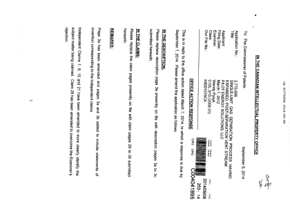 Document de brevet canadien 2770658. Poursuite-Amendment 20131208. Image 1 de 13