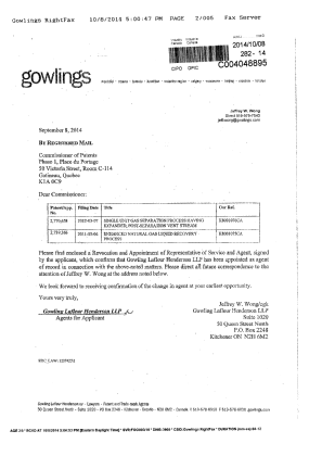 Canadian Patent Document 2770658. Correspondence 20131208. Image 2 of 5