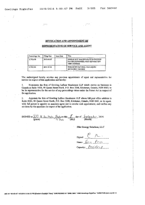 Document de brevet canadien 2770658. Correspondance 20131208. Image 3 de 5