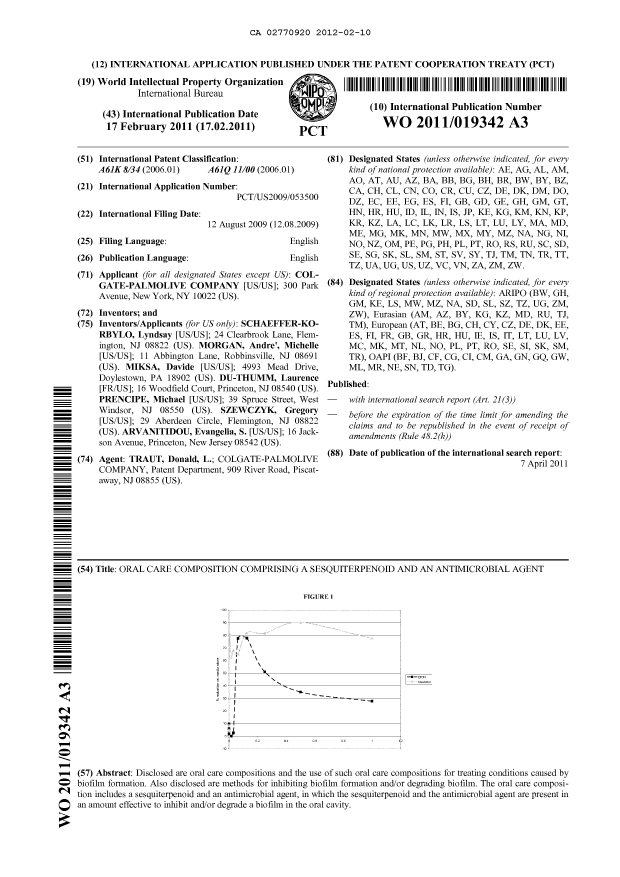 Document de brevet canadien 2770920. Abrégé 20120210. Image 1 de 1