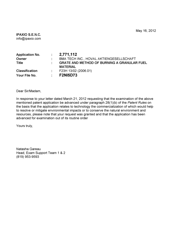 Document de brevet canadien 2771112. Poursuite-Amendment 20111216. Image 1 de 1
