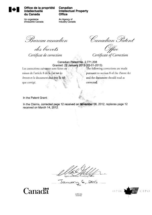 Canadian Patent Document 2771208. Prosecution-Amendment 20150106. Image 2 of 2